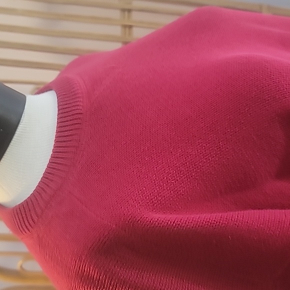 Eddie Bauer red men's sweater size large 100% cotton heavy weight crew neck - Picture 5 of 11